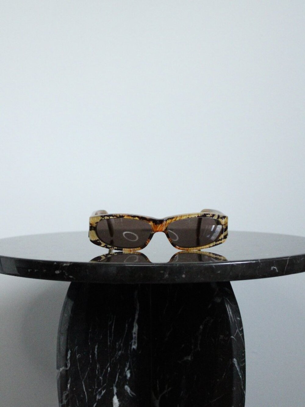 Dolce & Gabbana Sunglasses Womens Designer Brown Animal Print 1990s Vintage Case